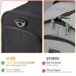 MOZETO Convertible Garment Duffle Bags for Travel, Carry On Suit Duffle Bags with Shoulder Strap 2 in 1 Hanging Garment Duffle Bag for Men