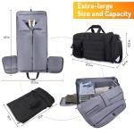 MOZETO Convertible Garment Duffle Bags for Travel, Carry On Suit Duffle Bags with Shoulder Strap 2 in 1 Hanging Garment Duffle Bag for Men