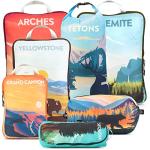 Large Compression Packing Cubes for Travel-Packing Cube Luggage Organizers 7 Piece Set for Checked Luggage-Ultralight, Expandable/Compression Bags by TRIPPED Travel Gear (National Parks)