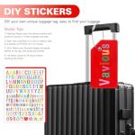 Vavious Personalized Luggage Tags 2 Pack Silicone Flexible Quickly Spot Bag Tag Privacy Protection Suitcase Labels with Name Cards Travel Must Have (Red * 1 DIY Sticker)