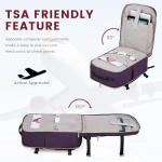 LOVEVOOK 40L Large Travel Backpack for Women Men, 17 Inch Carry on Backpack for Traveling on Airplane, Personal Item Travel Bag Airline Approved, Business Causal Weekender Backpack, Purple-Black