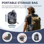 Travel Pillow with Extra Large Hood for Airplane Long Flights Privacy and Comfort Memory Foam with Skin-Friendly Cover for Road Trip Head&Neck Support for Plane Office Cars Sleeping & Rest (Grey)