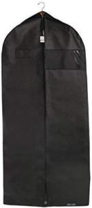 Travel Garment Bag Lightweight Water-Resistant Material Black Zipped Travel Suit Garment Bag For Carrying And Storing Outfits 43x23 Inch