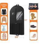 Suit Garment Clothes Travel Bag: 43 inch Men Uniform Jersey - Cover Foldable Packable Pockets Breathable Lightweight Zipper Clear - Hanging Wardrobe Closet Flight Traveling Moving