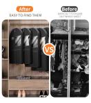 Suit Garment Clothes Travel Bag: 43 inch Men Uniform Jersey - Cover Foldable Packable Pockets Breathable Lightweight Zipper Clear - Hanging Wardrobe Closet Flight Traveling Moving