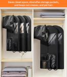 Suit Garment Clothes Travel Bag: 43 inch Men Uniform Jersey - Cover Foldable Packable Pockets Breathable Lightweight Zipper Clear - Hanging Wardrobe Closet Flight Traveling Moving