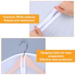 15 Pack Garment Bag with Zipper Plastic Garment Bags for Hanging Clothes Dresses Clear Suit Cover Bags for Closet Storage Short Coats, Jackets, Shirts 24" x 40"/47"/55"