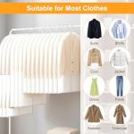 15 Pack Garment Bag with Zipper Plastic Garment Bags for Hanging Clothes Dresses Clear Suit Cover Bags for Closet Storage Short Coats, Jackets, Shirts 24" x 40"/47"/55"