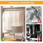 15 Pack Garment Bag with Zipper Plastic Garment Bags for Hanging Clothes Dresses Clear Suit Cover Bags for Closet Storage Short Coats, Jackets, Shirts 24" x 40"/47"/55"