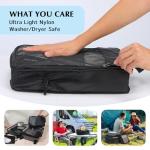 PFEYRPK Compression Packing Cubes for Travel - Compressible, Lightweight, and Space-Saving Packing Cubes, Travel Essentials for Efficient Organizers (Black, 7 Set)