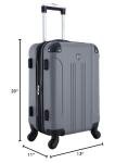 Travelers Club Chicago Hardside Expandable Spinner Luggage, Charcoal, 20" Carry-On