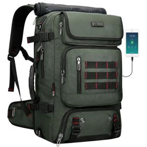 WITZMAN Carry on Travel Backpack for Men Women Airline Approved Convertible Nylon Duffle Backpack Luggage Bag (B682 Army Green)