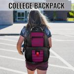 YOREPEK Travel Backpack, Extra Large 50L Laptop Backpacks for Men Women, Water Resistant College Backpack Airline Approved Business Work Bag with USB Charging Port Fits 17 Inch Computer, Purple