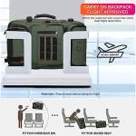 WITZMAN Carry on Travel Backpack for Men Women Airline Approved Convertible Nylon Duffle Backpack Luggage Bag (B682 Army Green)