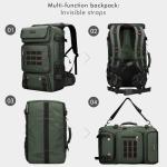WITZMAN Carry on Travel Backpack for Men Women Airline Approved Convertible Nylon Duffle Backpack Luggage Bag (B682 Army Green)