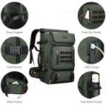 WITZMAN Carry on Travel Backpack for Men Women Airline Approved Convertible Nylon Duffle Backpack Luggage Bag (B682 Army Green)