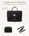 LOVEVOOK Convertible Garment Bag for Women with Shoe Pouch, Carry On Travel Duffel Bag with Toiletry Bag, 2 in 1 Hanging Suitcase Suit Bag, Waterproof Weekender Bag for Business Trip, Wedding, Black