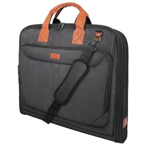 Vangue Garment Bags for Travel Suit Bag Large Carry On Garment Bags with Strap for Business for Airline Hanging Clothes Travel Bag Luggage for Men Dim Gray