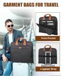 Vangue Garment Bags for Travel Suit Bag Large Carry On Garment Bags with Strap for Business for Airline Hanging Clothes Travel Bag Luggage for Men Dim Gray