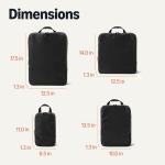 Amazon Essentials Ultralight Compression Packing Cubes Packing Organizer black 4 pack Black