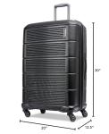American Tourister Stratum 2.0 Expandable Hardside Luggage with Spinner Wheels, 28" SPINNER, Jet Black