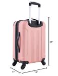 Travelers Club Chicago Hardside Expandable Spinner Luggage, Rose Gold, 20" Carry-On
