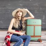 Lumesner 5 Piece Luggage Sets with Travel Backpack, 20" Carry On Hardside Spinner Suitcases, TSA Lock, Durable PC (Green, 5 piece set (20inch))