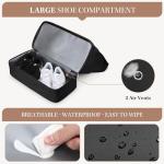 Maelstrom Gym Bag for Women,40L Travel Duffel Bag with Shoes Compartment and Wet Pocket,Waterproof Carry On Weekender Bag,Sport Gym Tote Bags Swimming Yoga, Hospital Holdalls-Black