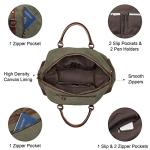 S-ZONE Duffle Bag for Travel Canvas Duffel Bag Carry on Weekender Bag for Men