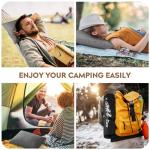 PEUJEW Camping Pillow Travel Pillow Small Shredded Memory Foam Pillow - Compressible Medium Firm, Breathable Cover, Ideal Backpacking Hiking, Airplane and Car