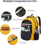 MATEIN 18.4 Inch TSA Approved Backpack, Extra Large 50 L Outdoor Carryon Backpack with Seperated Laptop Compartment, Work Travel Daypack with USB Charging Port, Creative Gifts for Men Women