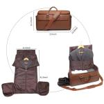 seyfocnia Garment Bag with Shoe Pouch Carry On Convertible Travel Duffel Bag for Men Women, 2 in 1 Hanging Suitcase Suit Business Travel Bag, Brown