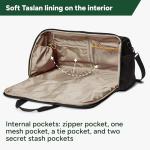 Halfday Convertible 2-in-1 Premium Garment Duffel Weekender Bag 45L | Wrinkle-Free Travel, Hanging Suit Compartment, Shoe Pockets, Trolley Sleeve. Balistic Nylon Carry-On, Jet