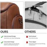 seyfocnia Garment Bag with Shoe Pouch Carry On Convertible Travel Duffel Bag for Men Women, 2 in 1 Hanging Suitcase Suit Business Travel Bag, Brown