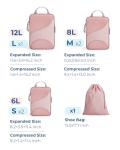 BAGSMART Compression Packing Cubes for Travel, 6 Set Packing Cubes for Suitcases, Compression Suitcases Organizers Bag Set for Travel Essentials, Lightweight Packing Organizers Baby Pink