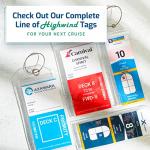 Highwind 4 Pack Cruise Luggage Tag Holder for Suitcases - Compatible with Celebrity 2025 Royal Caribbean Luggage Tag Holders Travel Essentials Cruise Lanyard