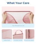BAGSMART Compression Packing Cubes for Travel, 6 Set Packing Cubes for Suitcases, Compression Suitcases Organizers Bag Set for Travel Essentials, Lightweight Packing Organizers Baby Pink