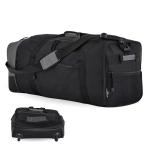 Travelers Club 32-Inch Collapsible Expandble Travel Rolling Duffel Bag, Black/Gray