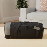Travelers Club 32-Inch Collapsible Expandble Travel Rolling Duffel Bag, Black/Gray