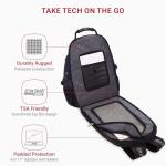 SwissGear 1900 Scansmart TSA 17 Laptop Backpack, Blue/Black, 19-Inch