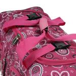 Rockland Rolling Duffel Bag, PINKBANDANA, 22"