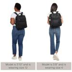 Baggallini Soho Backpack - Travel Laptop Backpack for Women - Lightweight Water-Resistant Luggage Bag, Black