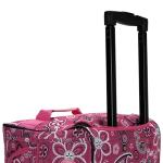 Rockland Rolling Duffel Bag, PINKBANDANA, 22"