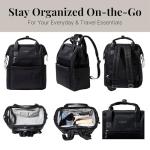 Baggallini Soho Backpack - Travel Laptop Backpack for Women - Lightweight Water-Resistant Luggage Bag, Black