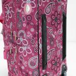 Rockland Rolling Duffel Bag, PINKBANDANA, 22"