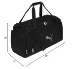 PUMA unisex adult Evercat Accelerator Duffel Bags, Black/Gold, One-Size US