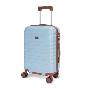 QIMER 20 Inch Carry on Luggage 22x14x9 Airline Approved Blue PC Hardside YKK ZipperedDouble Spinner Wheels Lightweight Suitcase TSA Lock Travel for Men and Women