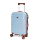 QIMER 20 Inch Carry on Luggage 22x14x9 Airline Approved Blue PC Hardside YKK ZipperedDouble Spinner Wheels Lightweight Suitcase TSA Lock Travel for Men and Women