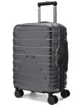 BAGSMART Carry On Luggage 22x14x9 Airline Approved with Spinner Wheels,Lightweight 20 Inch Luggage with TSA Lock,Expandable Hard Shell Carry On Suitcases for Men Women,Gray