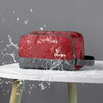 Gonex Travel Toiletry Bag Nylon, Shaving Bag Toiletry Organizer Red